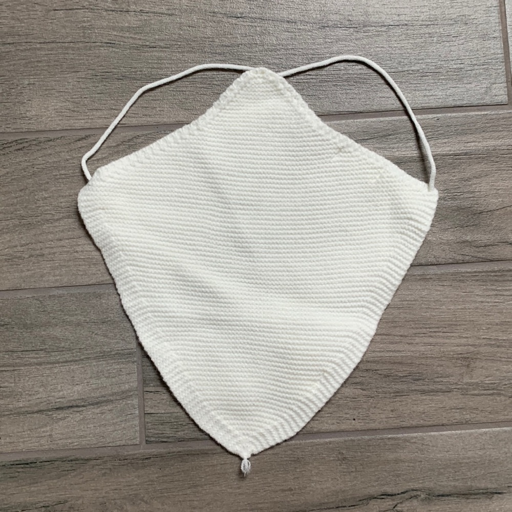 Rumors knit white crop top